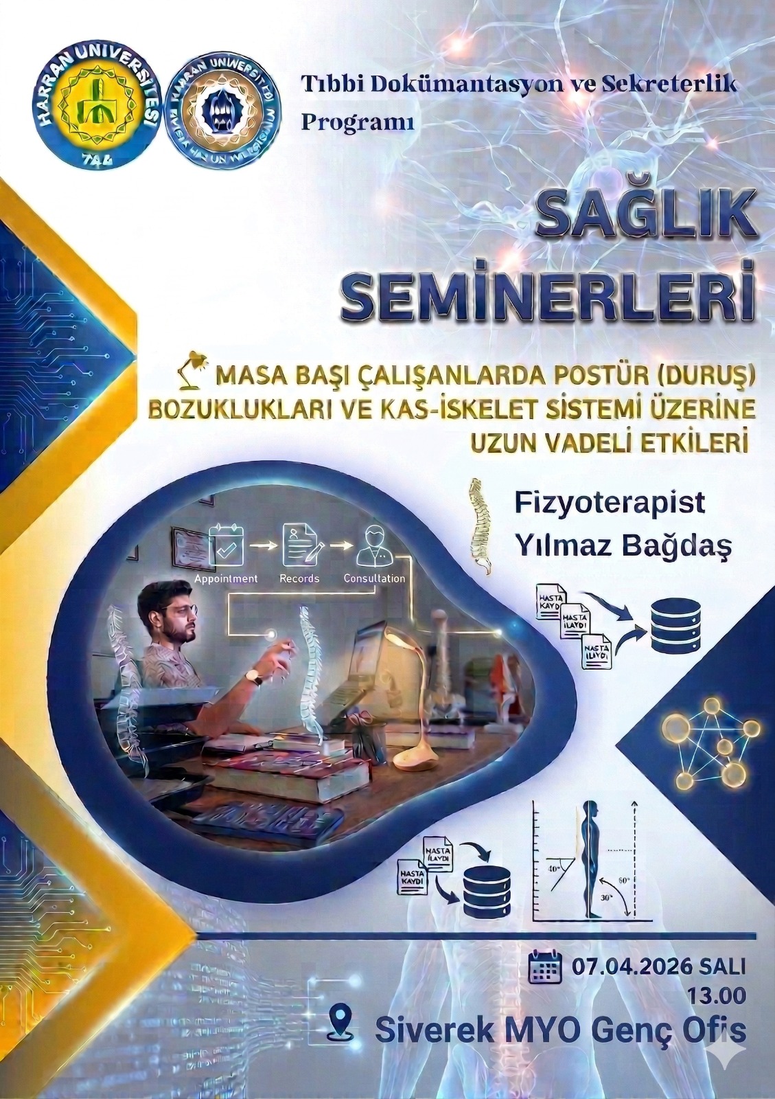 Siverek MYO’da Disiplinlerarası Sağlık Semineri: Doğru Postür ve Ergonomi
